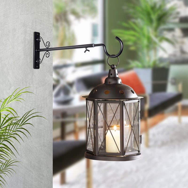 BOLITE Bird Feeder Hangers(16 to 24 Inch), Adjustable Plant Hangers Outdoor Indoor, Plant Hooks for Wall, Planters, Lanterns, Wind Chimes, String Lights, 2 Pack, Black, Gifts for Women Men - Image 2